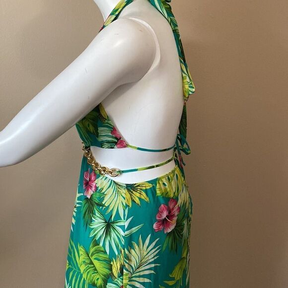 NWOT Fashion Nova Tropical Vacay Maxi Dress - Green - Picture 13 of 16